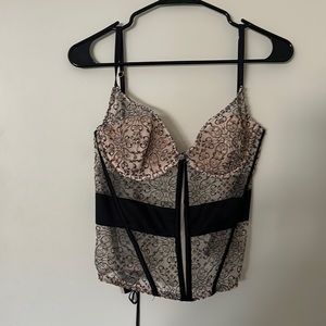 NEW never worn zip up or tie up Victoria Secret corset